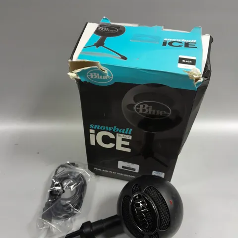 BOXED BLUE SNOWBALL ICE BLACK USB MICROPHONE 
