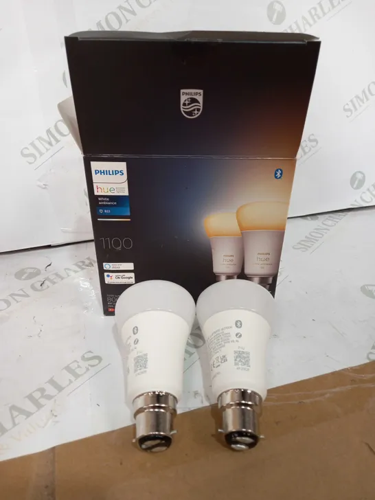 Lot Of 2 Philips White Ambiance Light Bulbs 