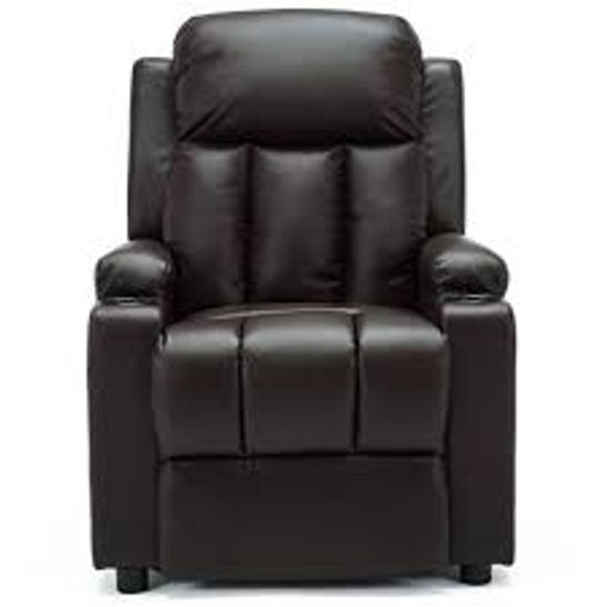 BOXED OSCAR PUSHBACK BLACK FAUX LEATHER CHAIR (1 BOX) RRP £299.99