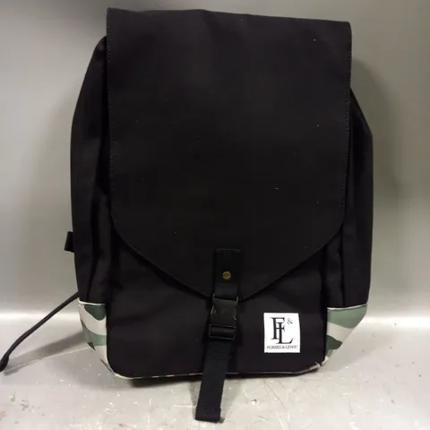 FORBES & LEWIS BLACK/GREEN BACKPACK 