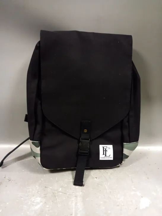 FORBES & LEWIS BLACK/GREEN BACKPACK 