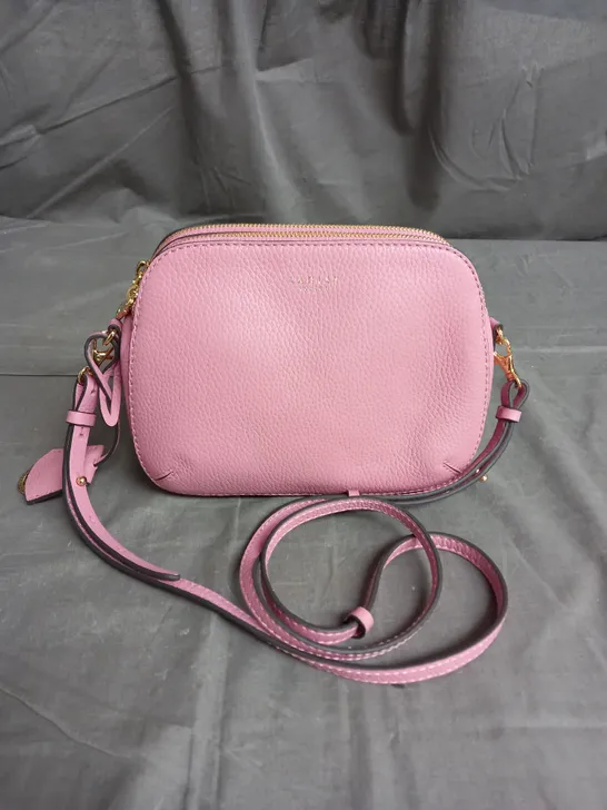 RADLEY LONDON LEATHER CROSSBODY BAG IN LIGHT PINK 