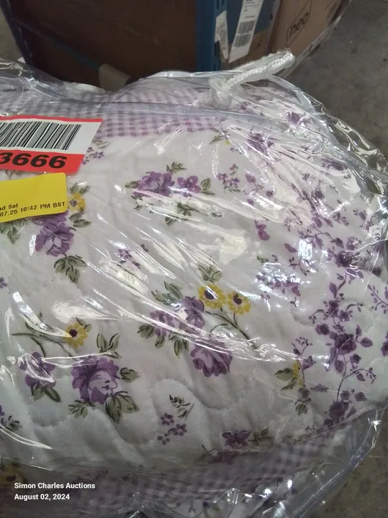 BAGGED MARVIEW PURPLE/GREEN/VIOLET BED SPREAD SET