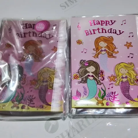 LOT OF 16 BOXES OF BRAND NEW MERMAID THEMED HAPPY BIRTHDAY CARDS - 48 PER BOX / TOTAL 768