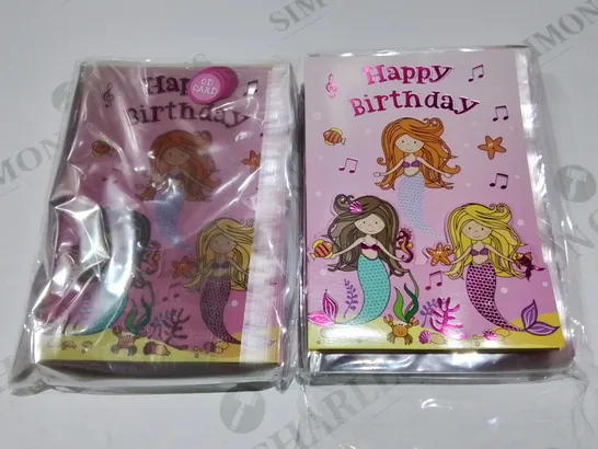 LOT OF 16 BOXES OF BRAND NEW MERMAID THEMED HAPPY BIRTHDAY CARDS - 48 PER BOX / TOTAL 768