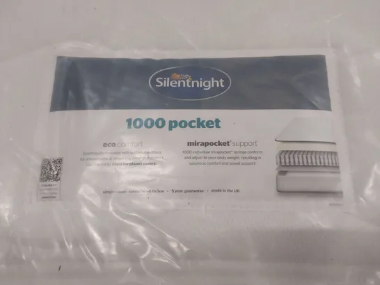 QUALITY BAGGED SILENTNIGHT ECO COMFORT POCKET SPRUNG 1000 DOUBLE 4'6" MATTRESS