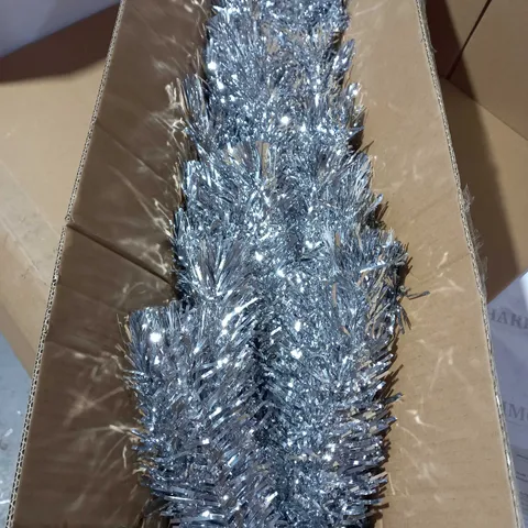 BOXED 5FT SILVER FIBRE OPTIC TREE - COLLECTION ONLY