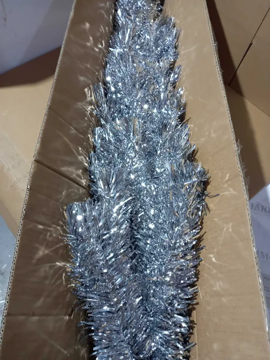 BOXED 5FT SILVER FIBRE OPTIC TREE - COLLECTION ONLY RRP £64.99