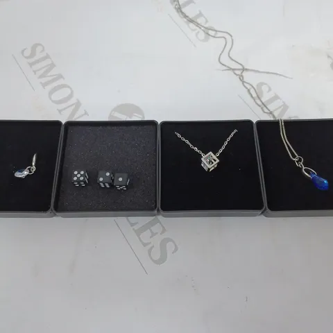 4 X BOXED CLEAR CRYSTAL JEWELLERY PRODUCTS IN VARIOUS DESIGNS