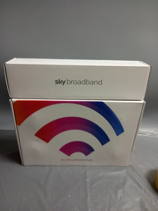 BOXED AND SEALED SKY BROADBAND HUB AND ACCESSORIES