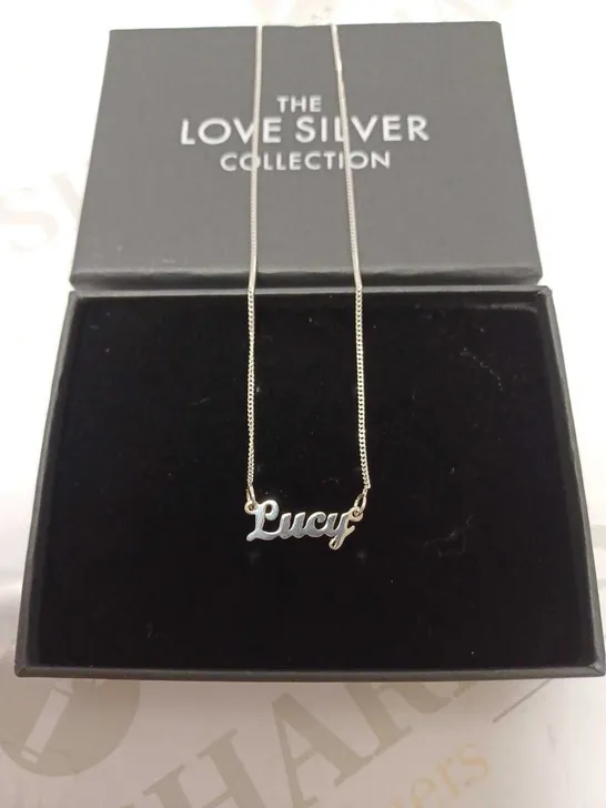 THE LOVE SILVER COLLECTION PERSONALISED SILVER NECKLACE RRP £58