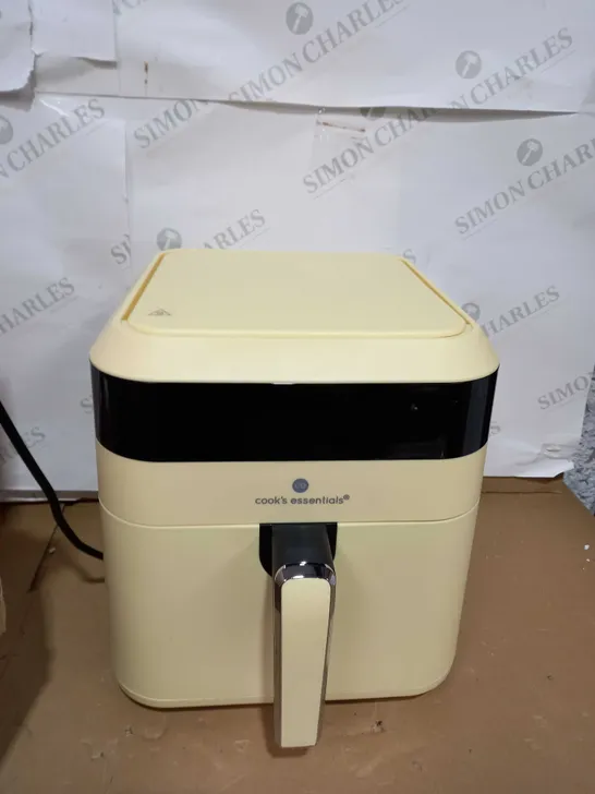 COOKS ESSENTIALS AIR FRYER IN YELLOW ( VISABLE DAMAGE)