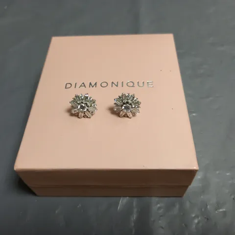 BOXED DIAMONIQUE STUD EARRINGS