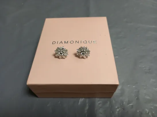 BOXED DIAMONIQUE STUD EARRINGS