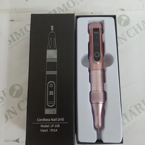 BOXED CORDLESS NAIL DRILL IN PINK