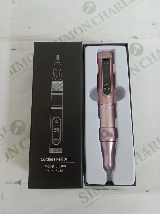 BOXED CORDLESS NAIL DRILL IN PINK