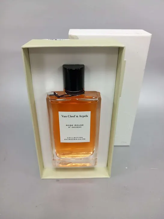 BOXED VAN CLEEF AND ARPELS ROSE ROUGE NO 19058NH COLLECTION EXTRORDINAIRE EAU DE PARFUM 75ML