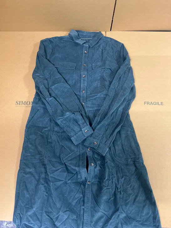 FATFACE SIZE 14L LONG LINE SHIRT IN CYAN BLUE 