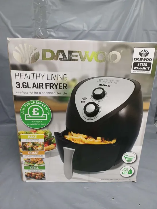 DAEWOO HEALTHY LIVING 3.6L AIR FRYER BLACK