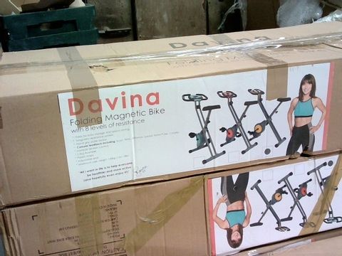 DAVINA FITNESS FOLDING MAGNETIC EXERCISE BIKE- COLLECTION ONLY