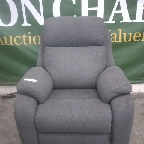 QUALITY G-PLAN BRITISH MADE HARDWOOD FRAMED KINGSBURY ROCHE SLATE POWER RECLINING ARMCHAIR