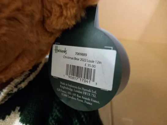 HARRODS CHRISTMAS BEAR 2022 LOUIE BEAR - 12"