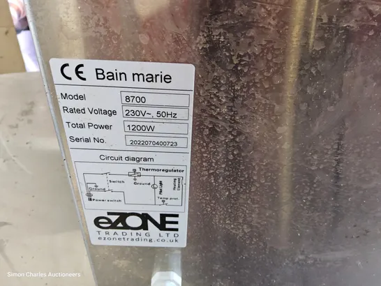 eZONE BAIN MARIE Model 8700