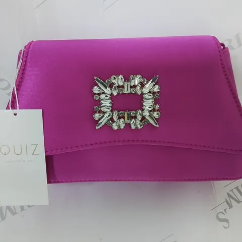 QUIZ PINK SATIN PURSE