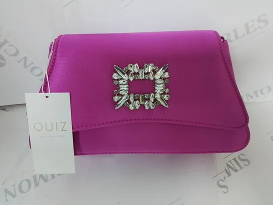 QUIZ PINK SATIN PURSE