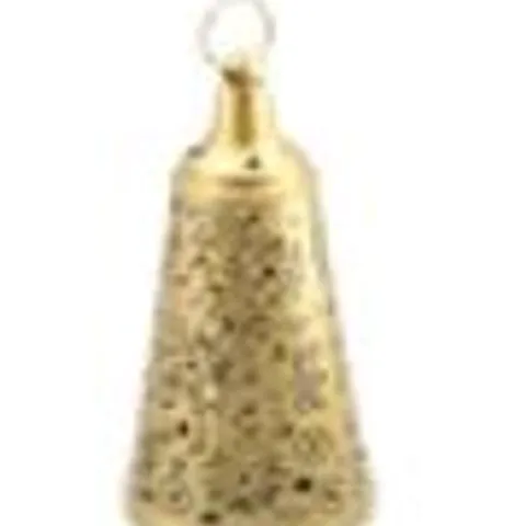 DOORBUSTER - HANDMADE MOROCCAN STYLE LED LANTERN WITH GOLDEN FINISH (3XAAA BATTERY REQUIRED)