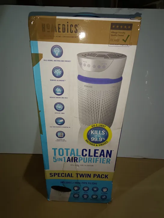 BOXED HOMEDICS TOTAL CLEAN 5-IN-1 AIR PURIFIER