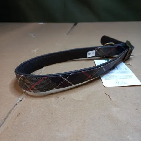 BARBOUR TARTAN DOG COLLAR - L