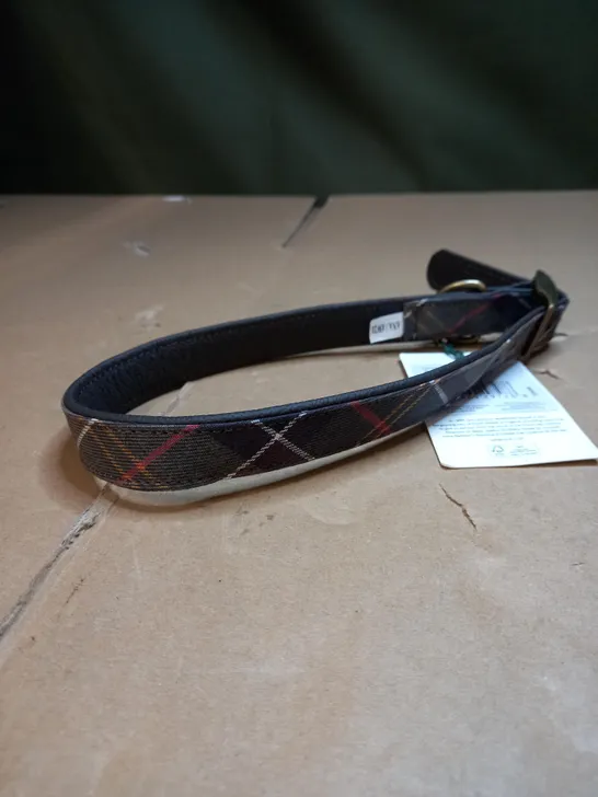 BARBOUR TARTAN DOG COLLAR - L