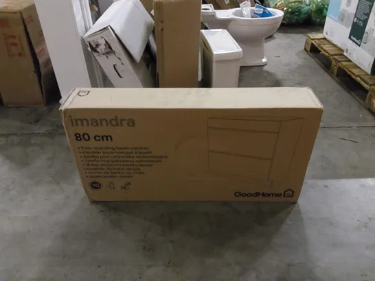 BOXED GOODHOME IMANDRA 80cm FREE-STANDING BASIN CABINET 