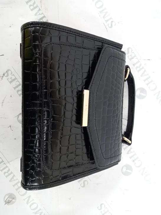 ASHWOOD BLACK SNAKE HANDBAG 