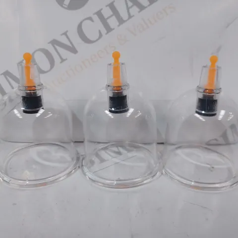 BOX OF APPROXIMATELY 30 UNBRANDED THERAPY VACUUM SUCTION CUPS