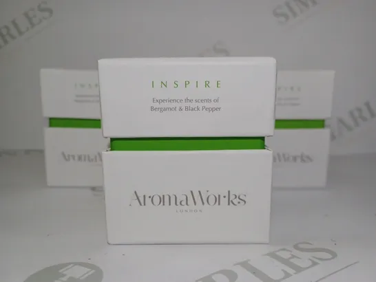 LOT OF 3 SMALL AROMAWORKS CANDLES - INSPIRE