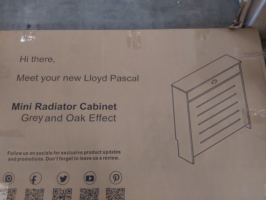 BOXED DESIGNER LLOYD PASCAL MINI RADIATOR CABINET GREY & OAK EFFECT