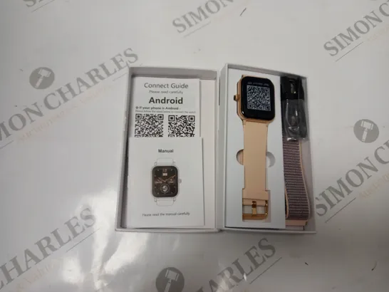 BOXED BLACKVIEW SMART WATCH WITH SPARE STRAP, USB CABLE AND INSTRUCTIONS