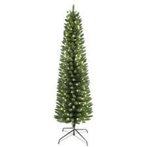 BOXED PRE-LIT 6FT PENCIL CHRISTMAS TREE - COLLECTION ONLY