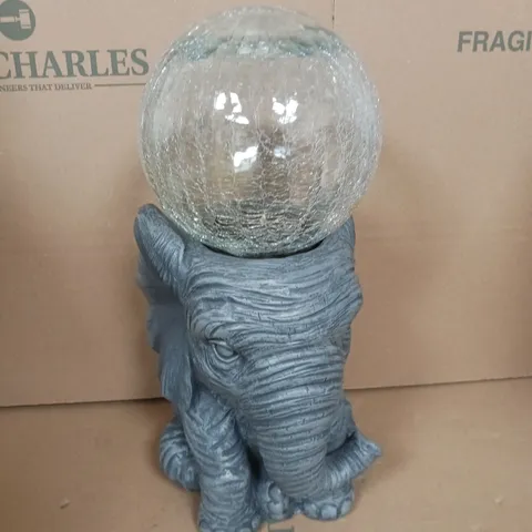 BOXED SMART SOLAR ELEPHANT ORB GARDEN DECORATION