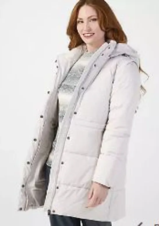 CENTIGRADE PADDED COAT WITH DETACHABLE SLEEVES STONE 2XL