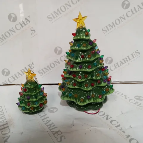 SET OF 2 DECORATIVE TREES 