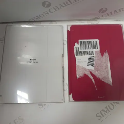 P;AIR OF IPAD SMART COVERS - WHITE AND RED (9.7")