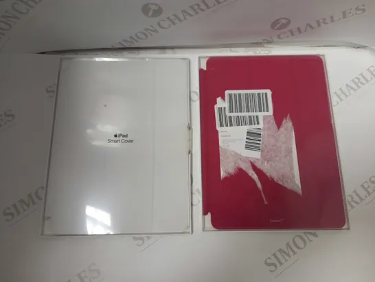 P;AIR OF IPAD SMART COVERS - WHITE AND RED (9.7") RRP £90