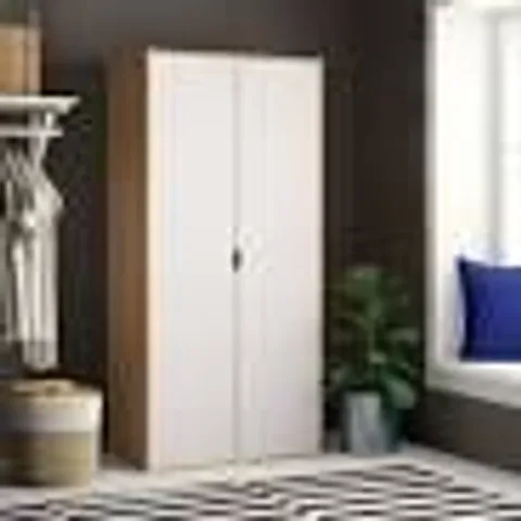 BOXED CHARNEY 2 DOOR WARDROBE- 4 BOXES COMPLETE SET IN WHITE 