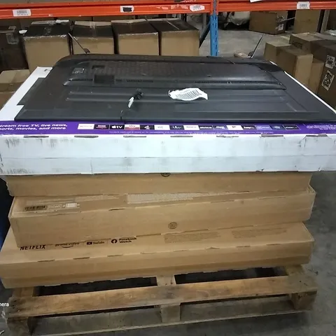 PALLET OF 5 ASSORTED DAMAGED TELEVISIONS