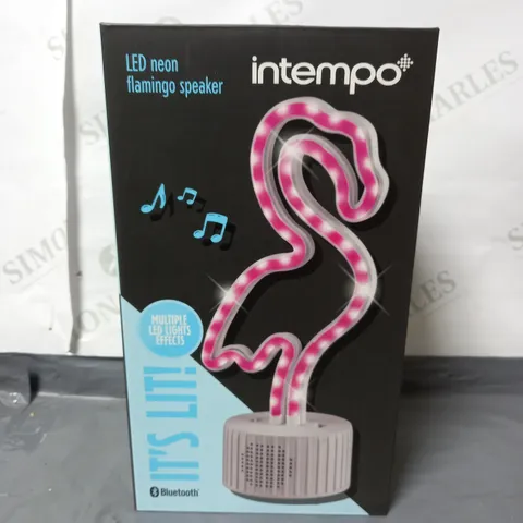 BOXED BRAND NEW INTEMPO LED NEON FLAMINGO SPEAKER
