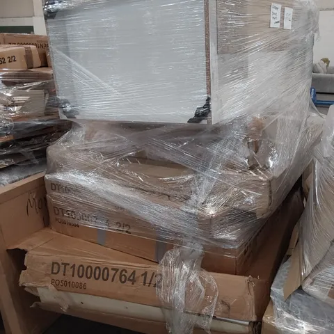 PALLET OF ASSORTED BOXED FURNITURE & DINING TABLE PARTS 