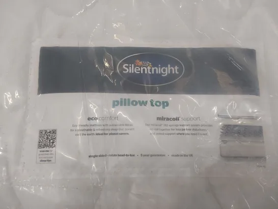 QUALITY BAGGED SILENTNIGHT 4' SMALL DOUBLE PILLOW TOP MATTRESS 